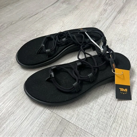 NEW TEVA Women's Voya Infinity Sandal Black Strappy Comfortable Size 9 - Picture 11 of 16
